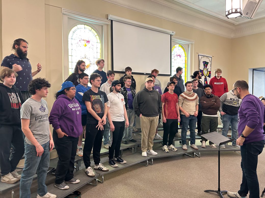 Goshen's college students music choir