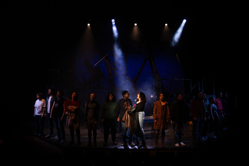 Student interpreting a song at the GC Musical festival