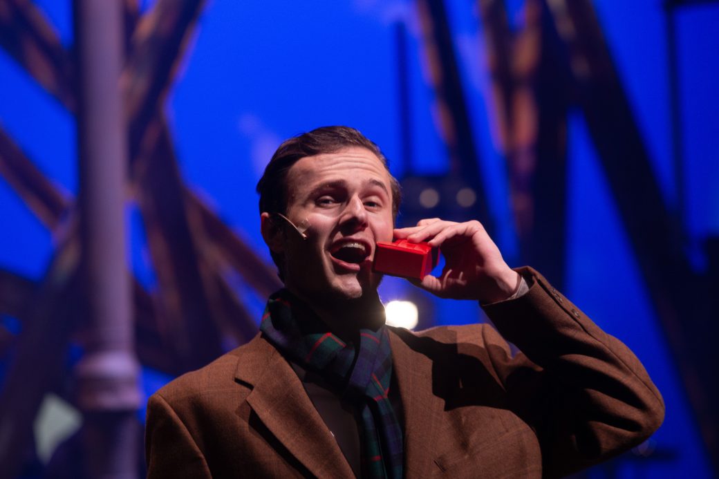 Student interpreting a song at the GC Musical festival