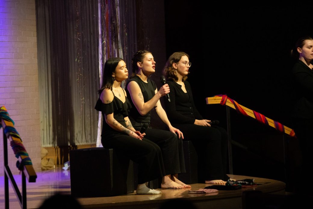Women singing at GC Convo