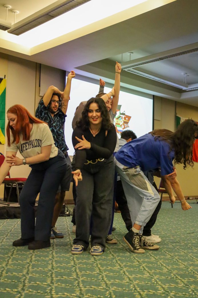 students dancing