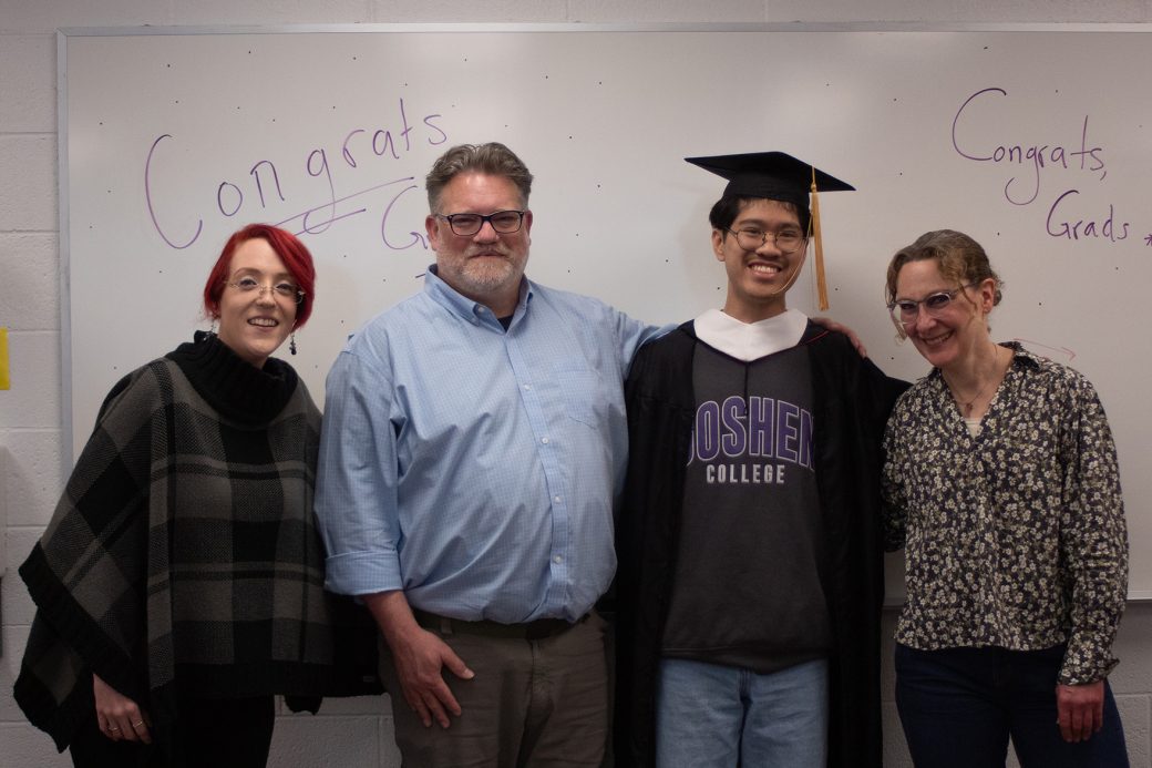graduate student with his family