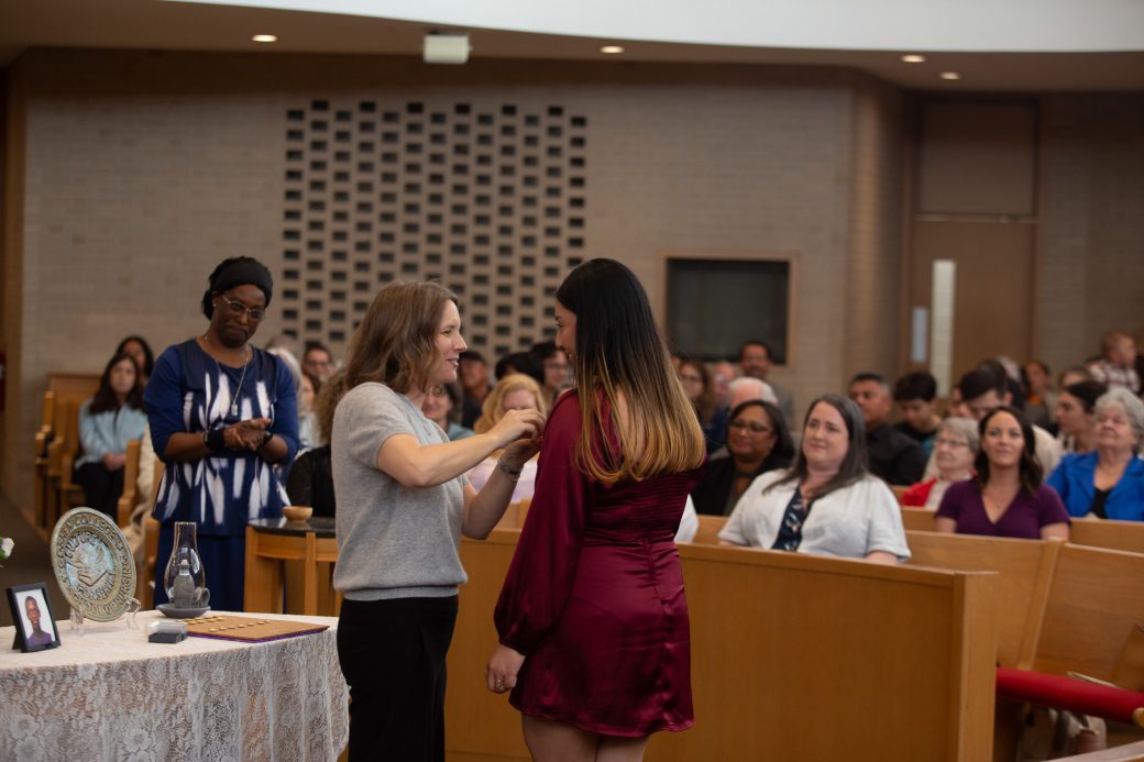 GC student received her pin
