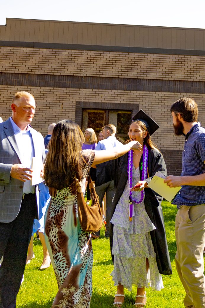 Family celebrate a graduation