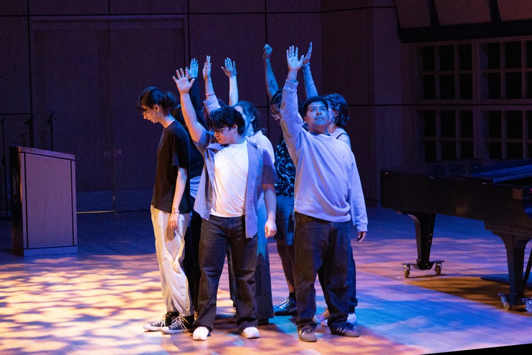students dancing