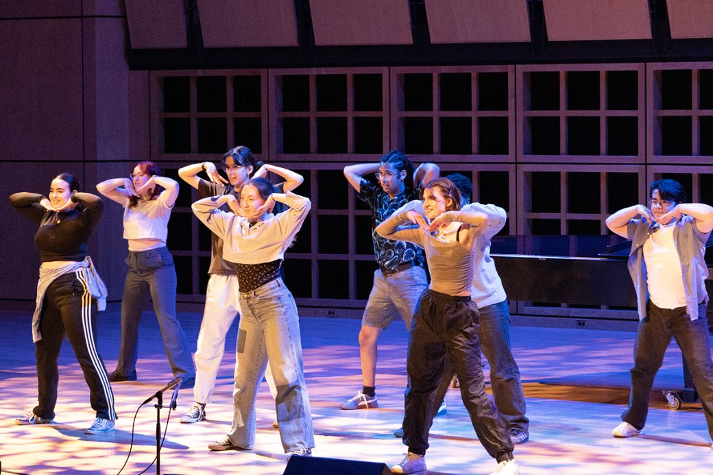 students dancing