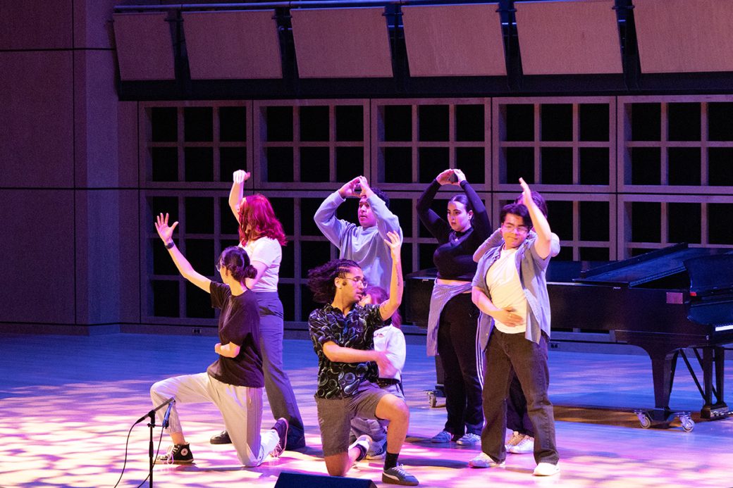 students dancing
