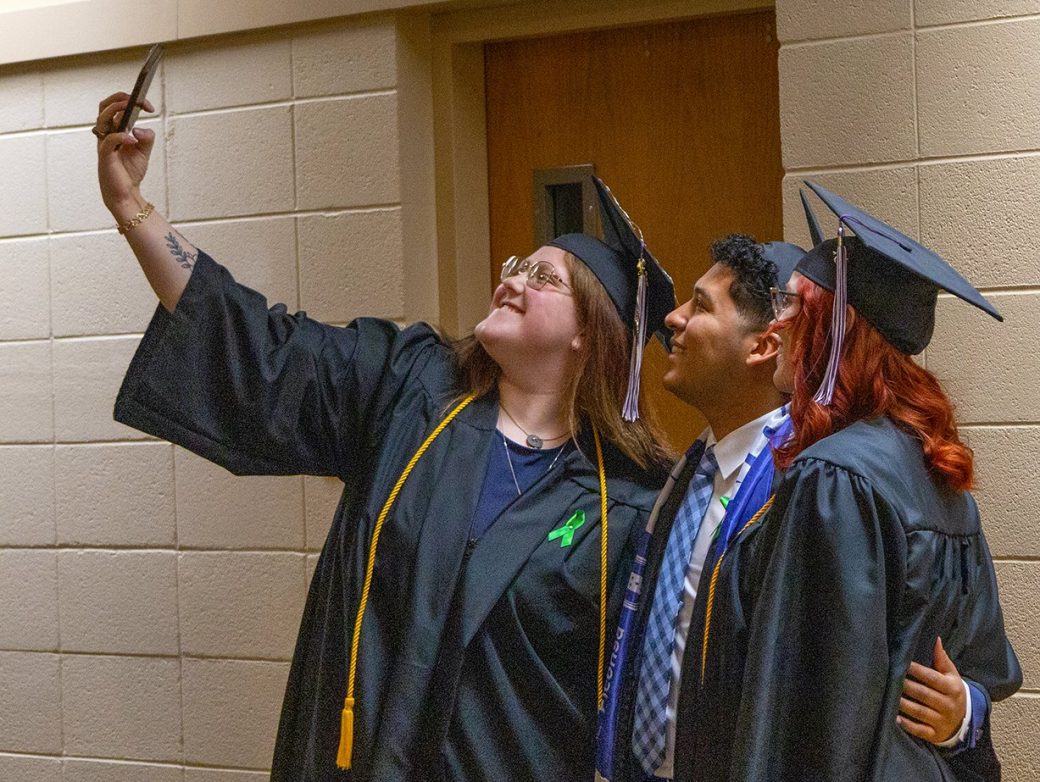 students taking a selfie