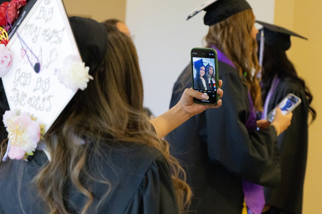 students taking a selfie