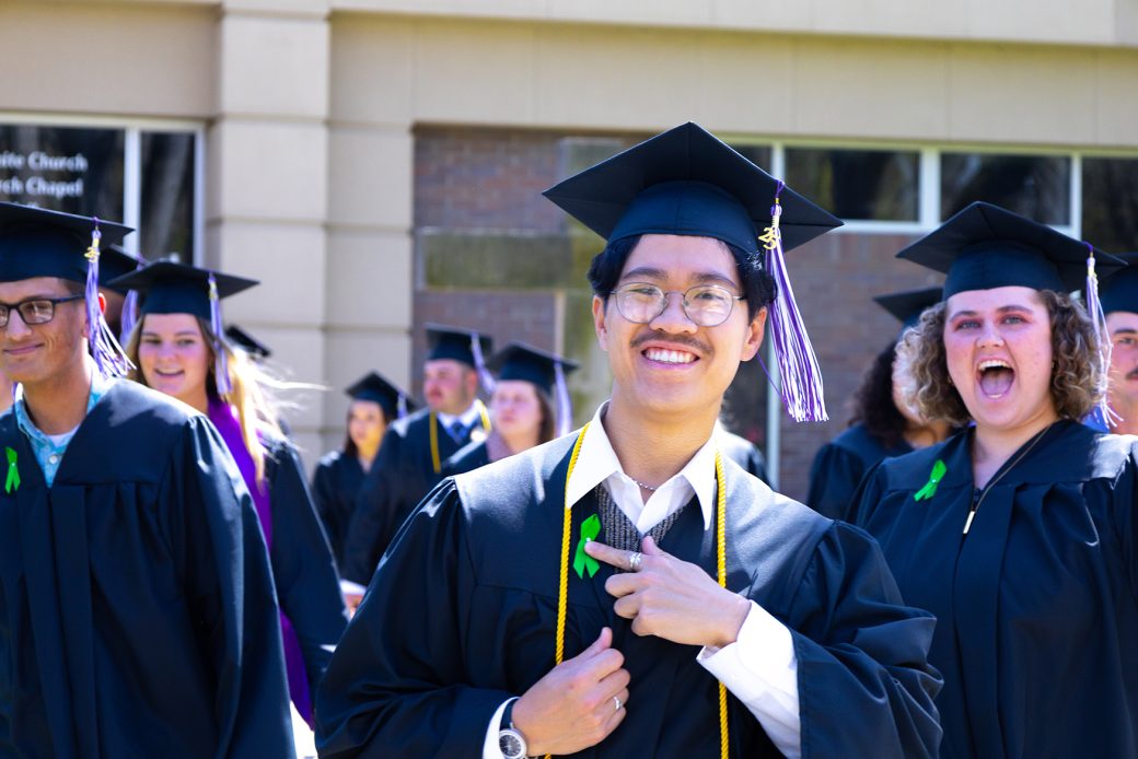 students celebrating their graduation