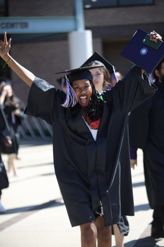 students celebrating their graduation