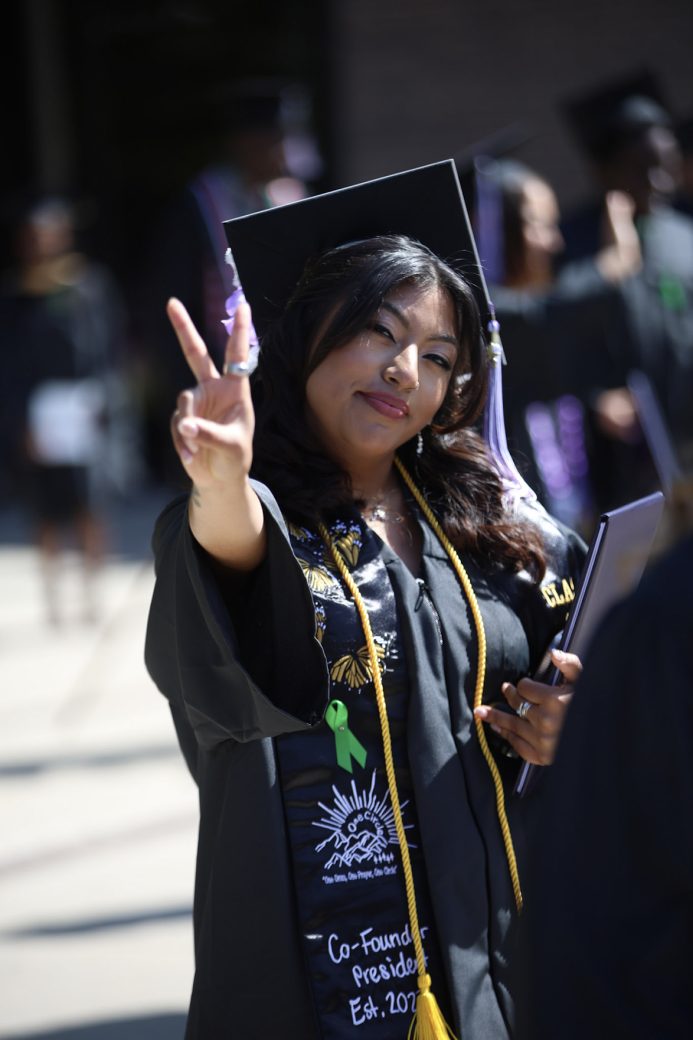 students celebrating their graduation