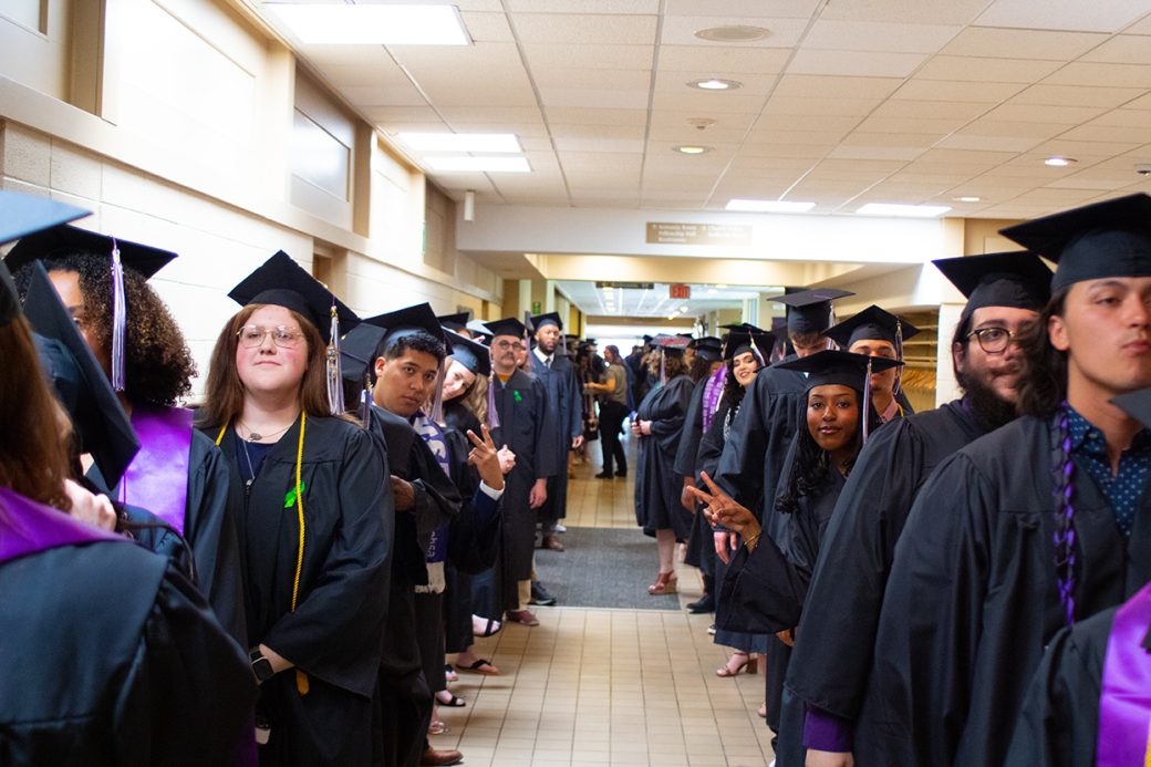 Students waiting to have their degree