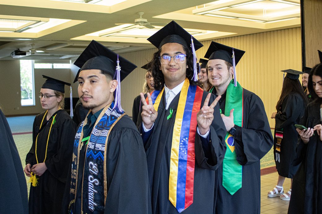 students celebrating their graduation