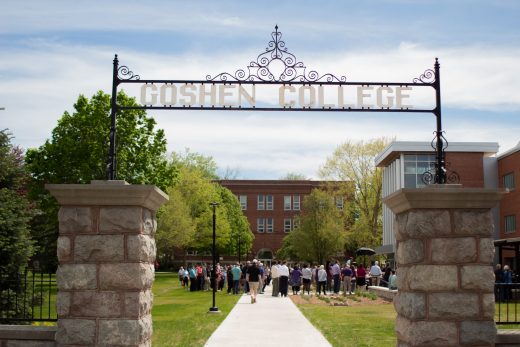 Photo of Goshen College gate