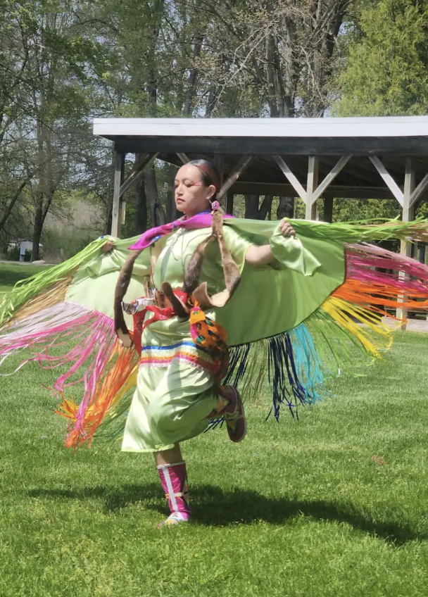 Women's fancy dance performer.