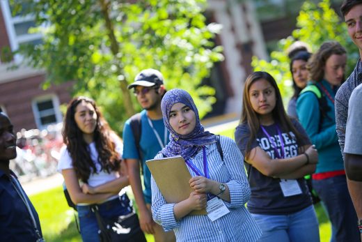 Student on Goshen College Campus