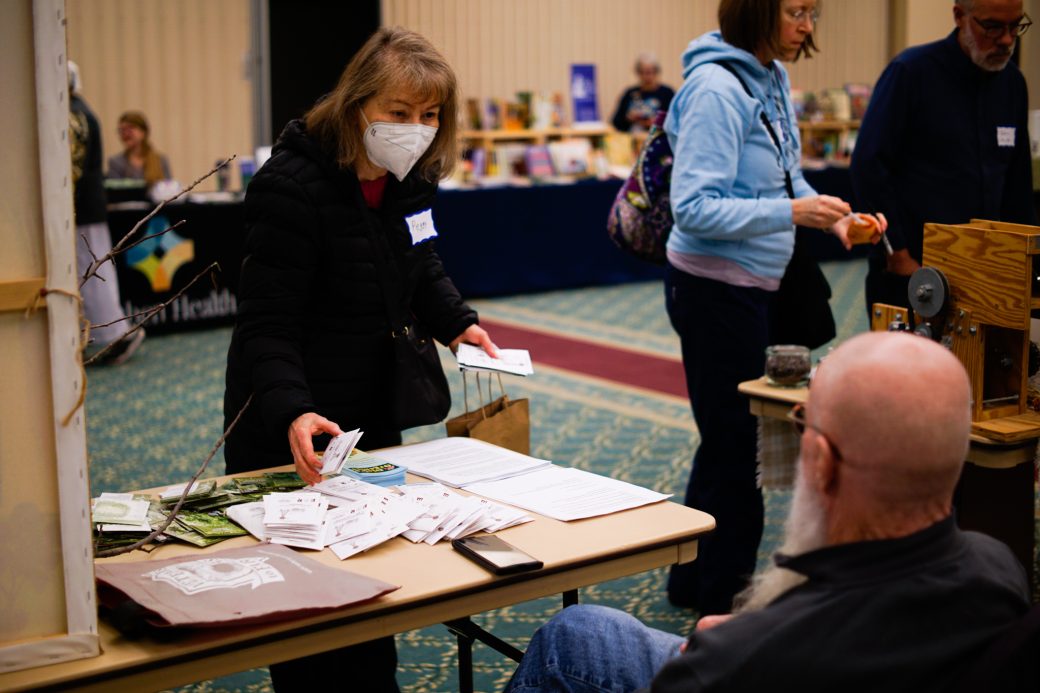 People talking at Michiana Regional Seed Swap