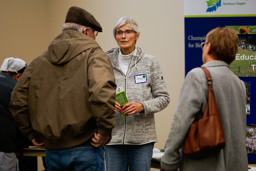 Three men talking at Michiana Regional Seed Swap