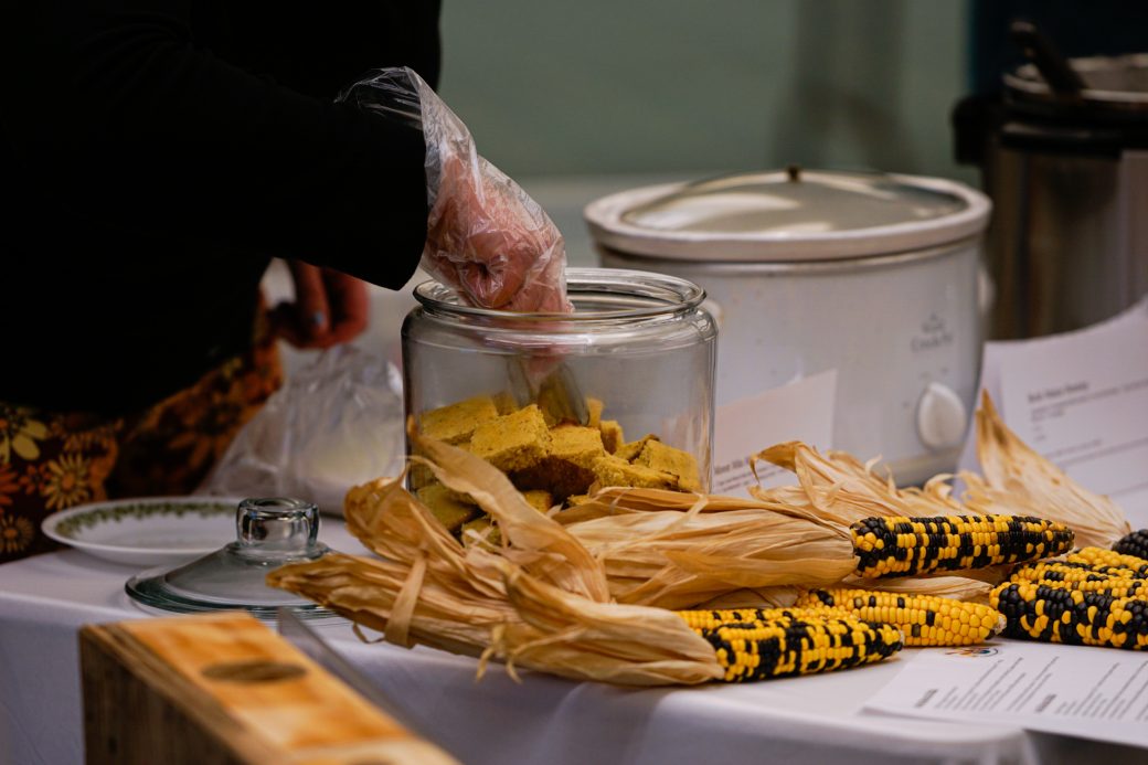 Corn with black grains