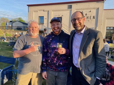 Ganger (center) with Goshen College music professors