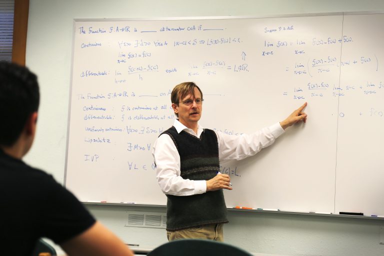 Professor teaching Mathematics