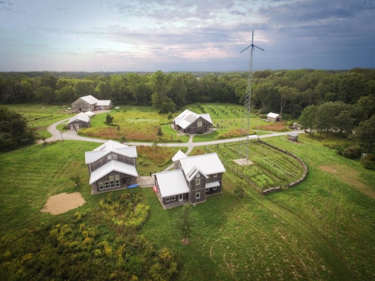 merrylea rieth village drone shot