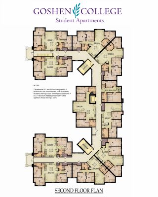 Second floor plan apartments
