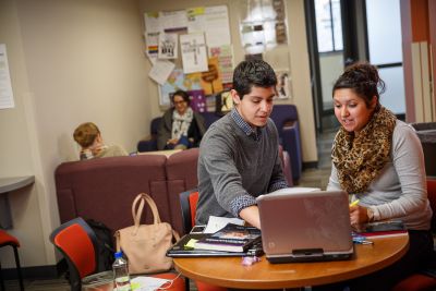 Students on a computer
