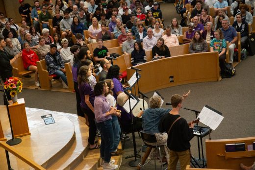 People performing in Opening Convo