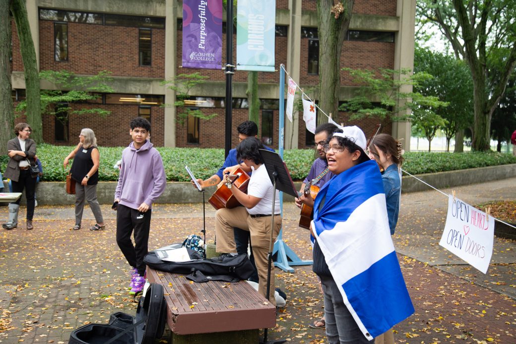 People doing campaign at Hispanic Heritage Month Convocation and Celebration