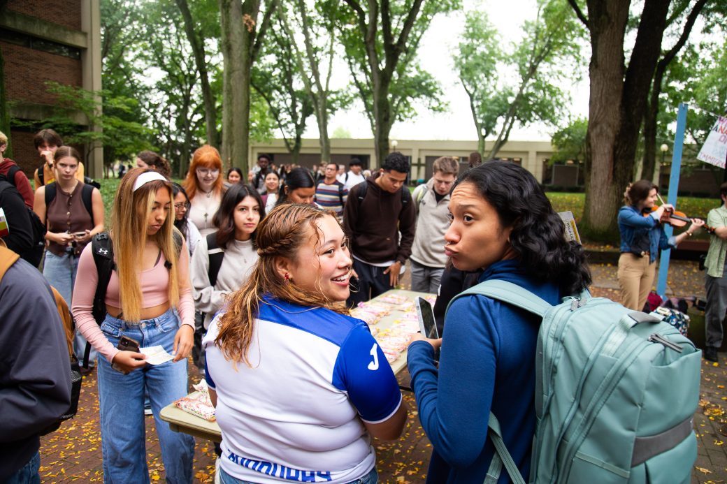 Two women at Hispanic Heritage Month Convocation and Celebration
