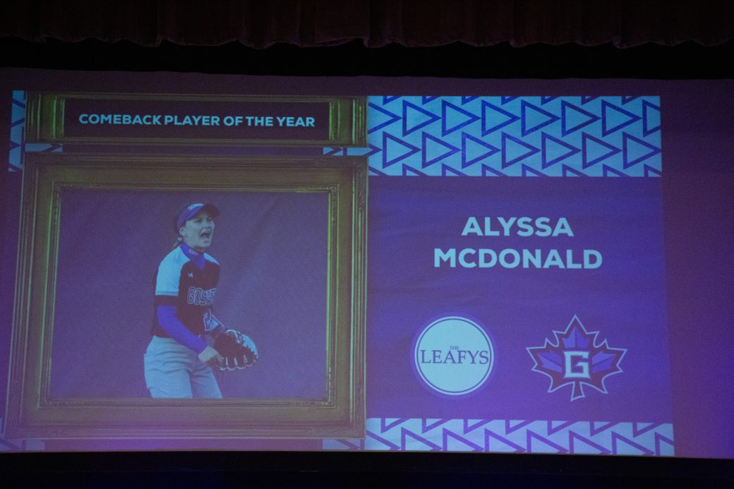 Comeback Player of the Year: Alyssa McDonald, softball