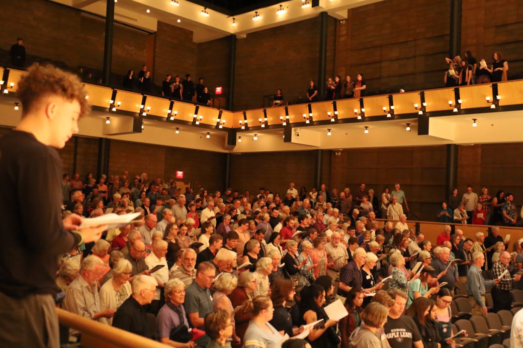 Audience shot showing full house at the Homecoming music gala