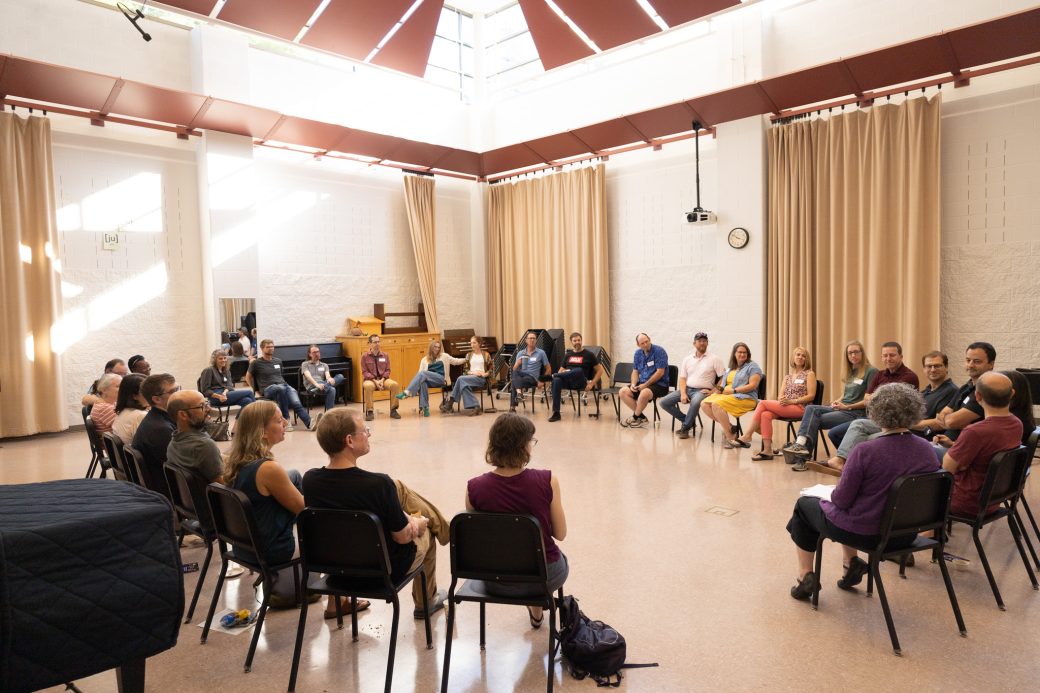 Goshen's college alumni doing a conversation
