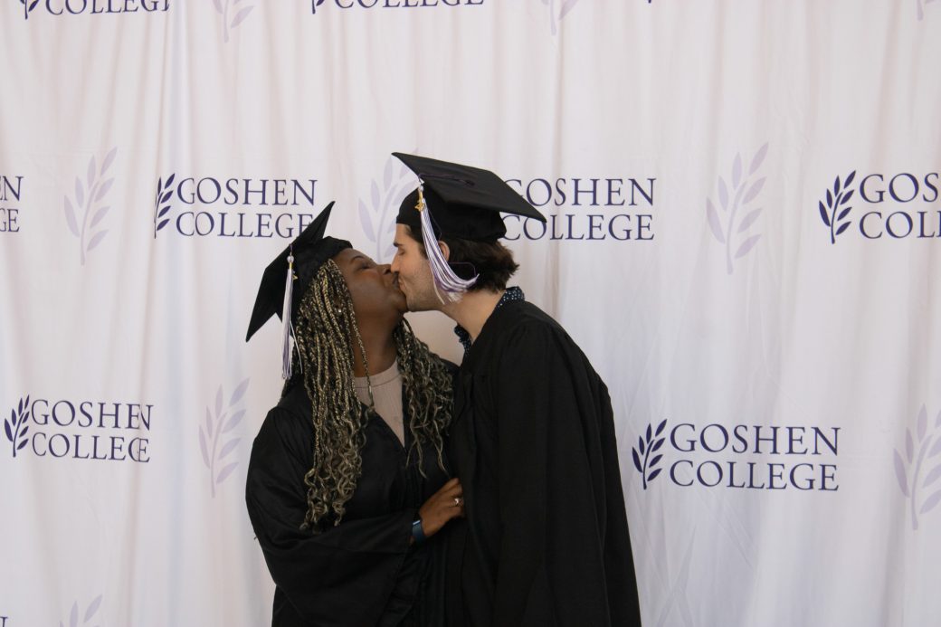a couple kissing in celebration day