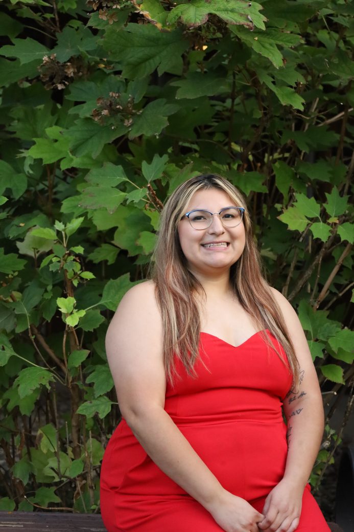Recent nursing graduate poses