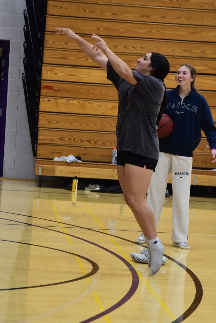 Player takes free throw shot