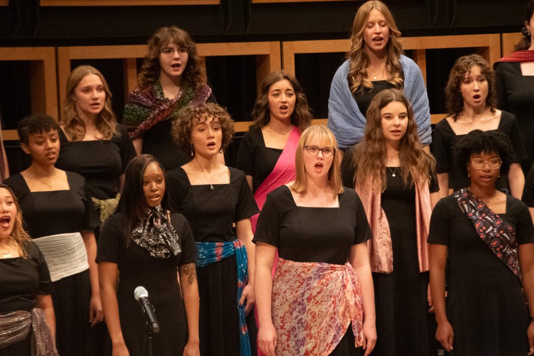 Voices of the Earth performs, small group shot