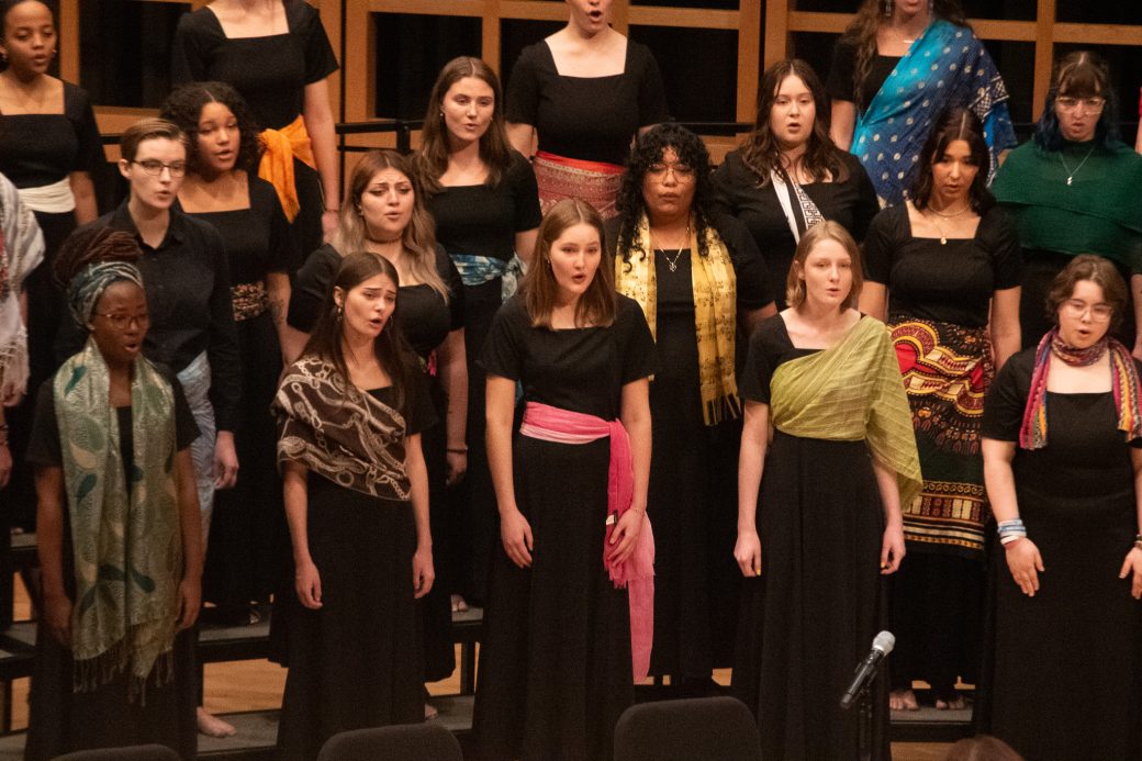 Voices of the Earth performs, partial group