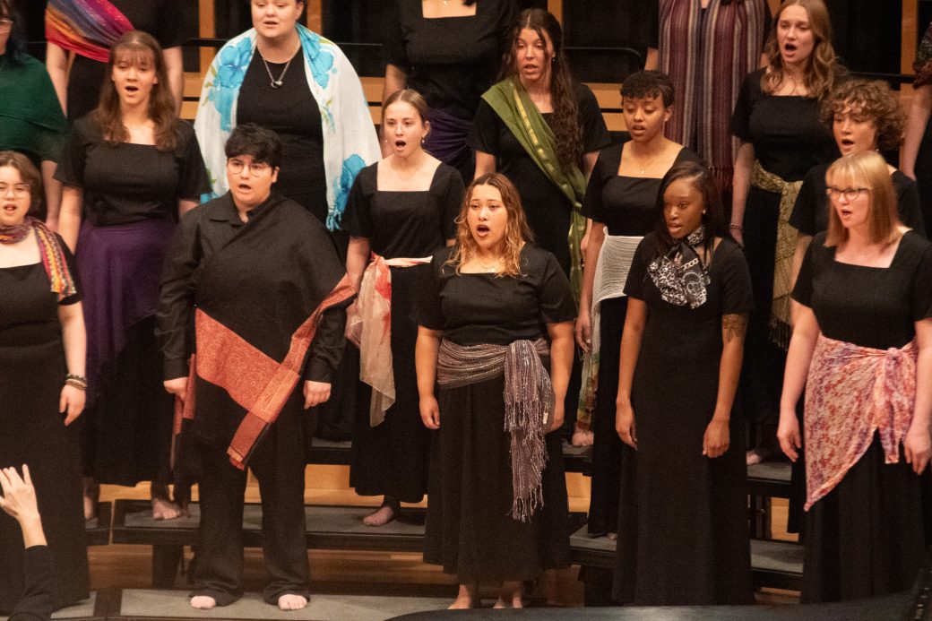 Student performers singing