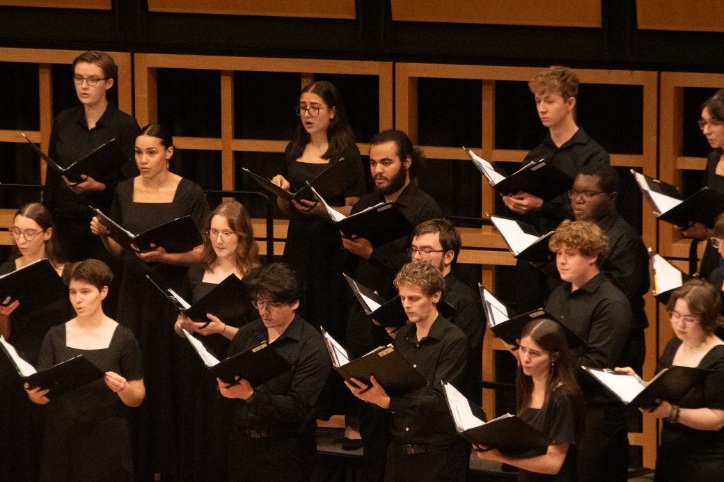 Student performers sing