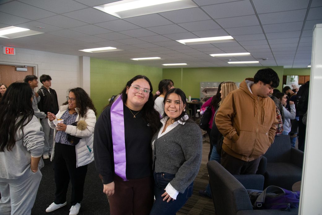 Students were very excited to open the new Commuter Lounge.