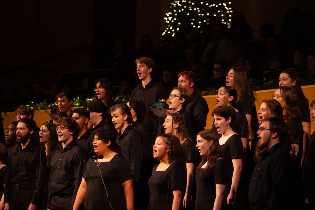 Student choir performing