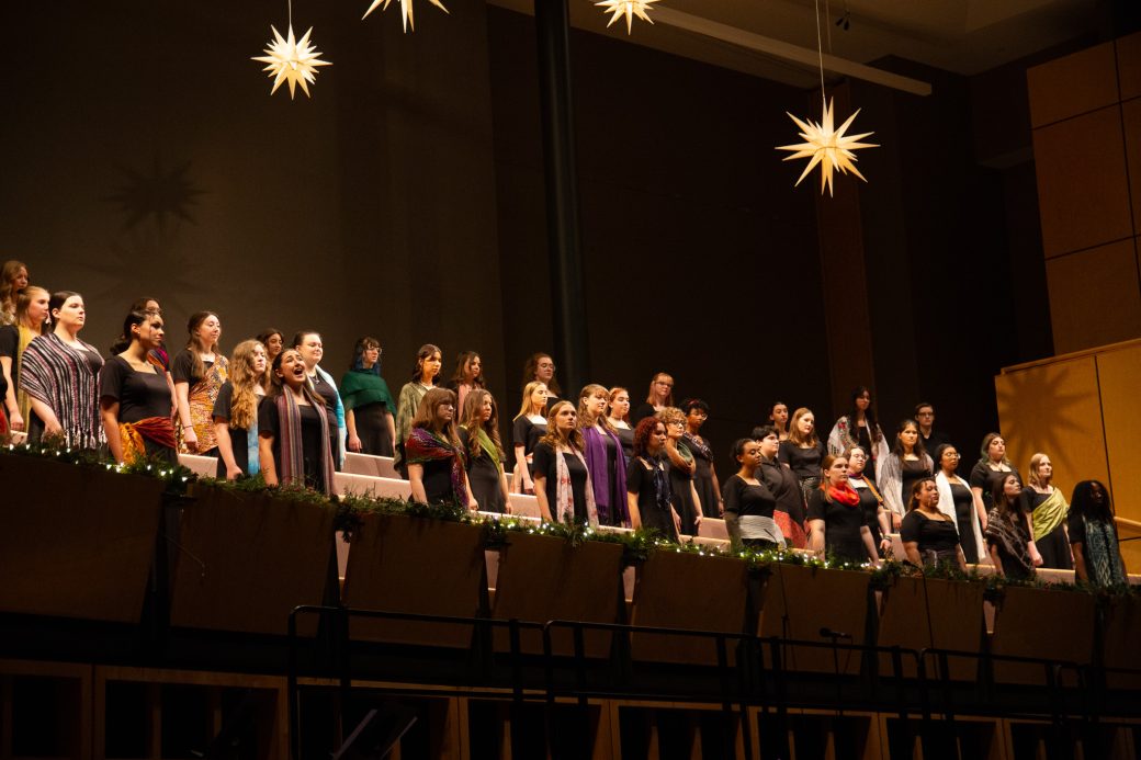 Students singing
