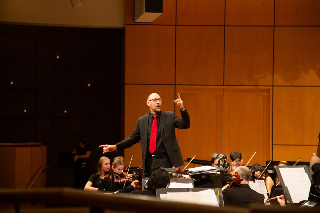 Energetic choir director