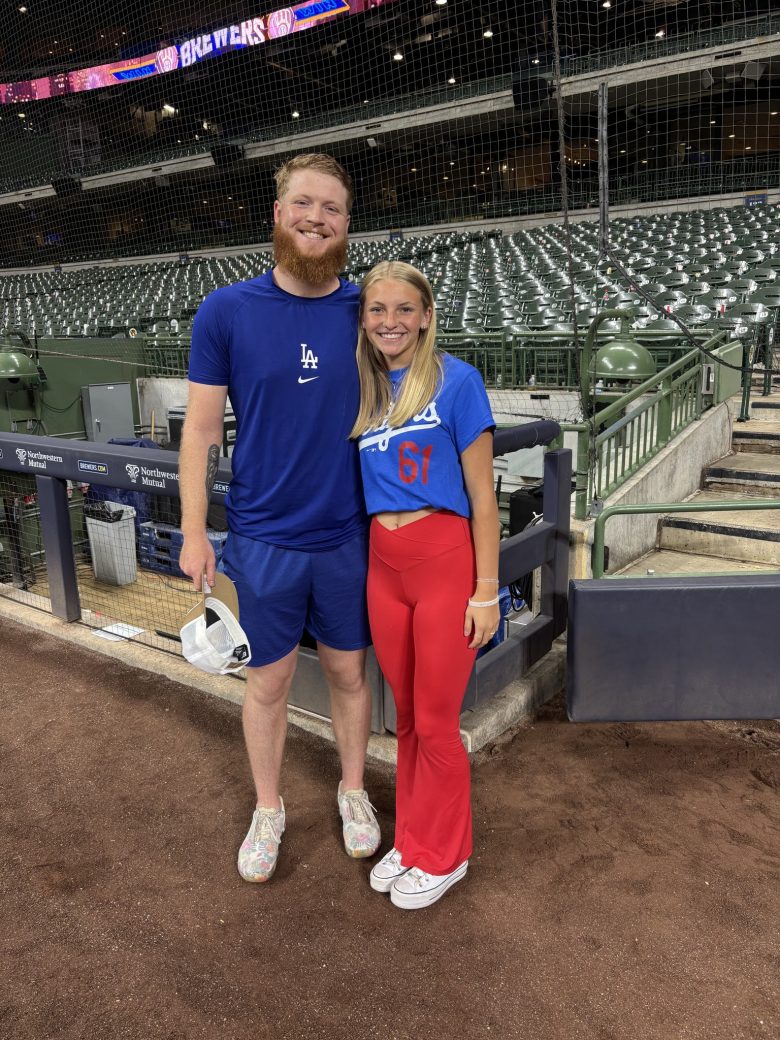 Goshen student with her brother who was baseball player in the 2025 World Series