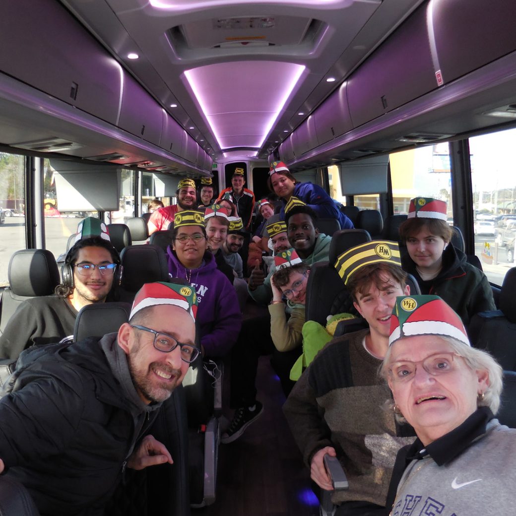 Choir Tour group photo on the tour bus