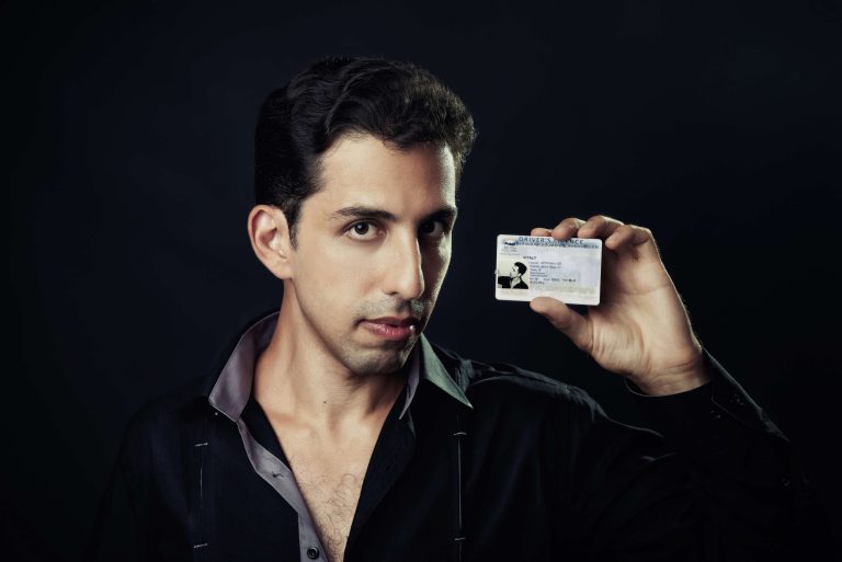 Vitaly holds a driver's license bearing his name.