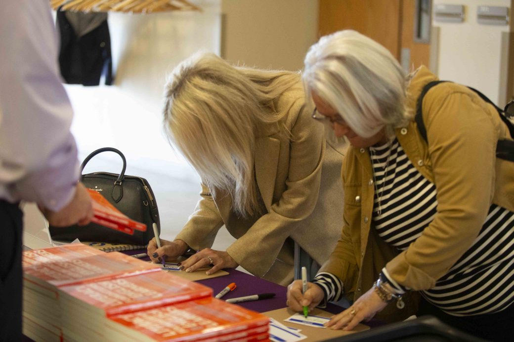 Guests arrive at the Science of Reading Summit.